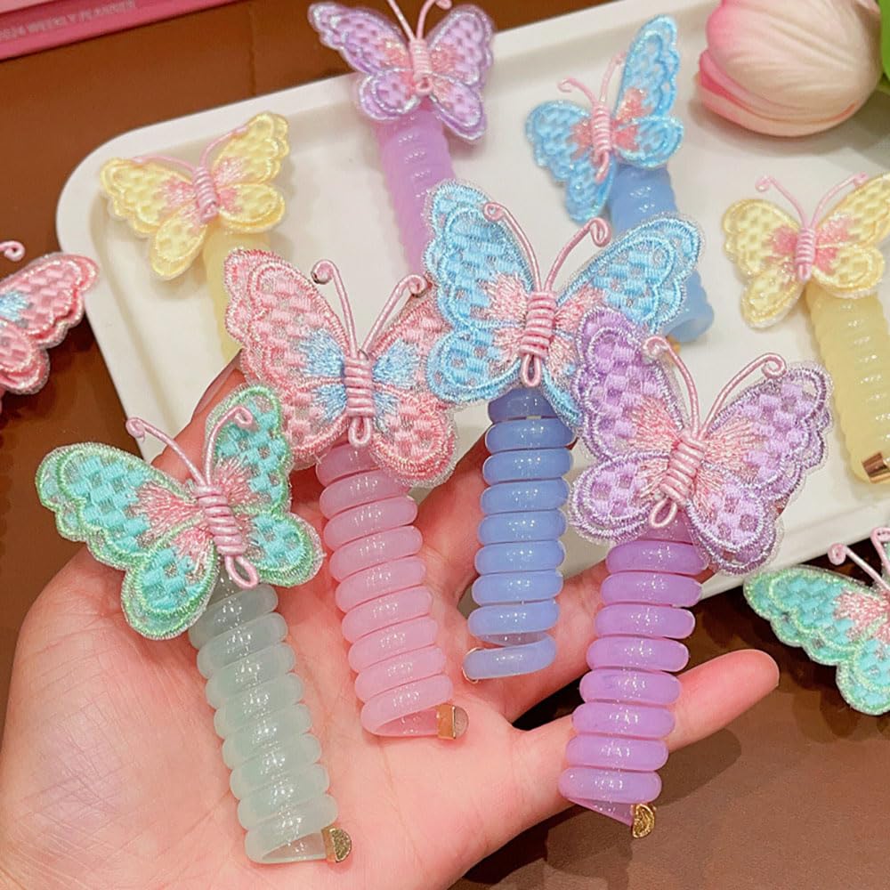 Colorful Butterfly Headbands Set Girl Hair Bands Sets 1 to 6, Butterfly Headbands for Girls  main image 2