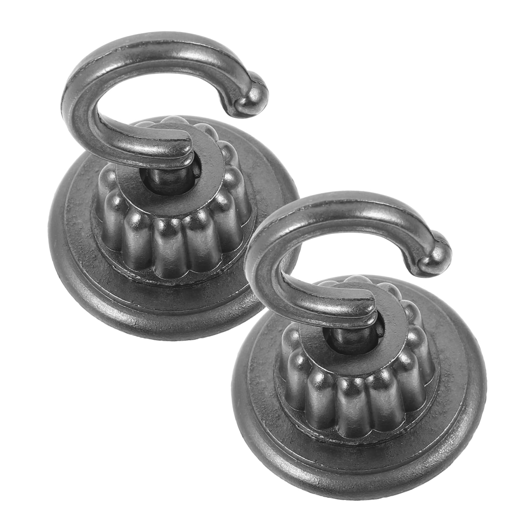 Toyvian 4 Ensembles Crochet Pivotant Crochets De Plafond Décoratifs Supports De Pots De Fleurs pour L'extérieur Crochet Orchidée Suspendu Cintres À Fleurs Alliage De Zinc Noir 2 Pièces * 4