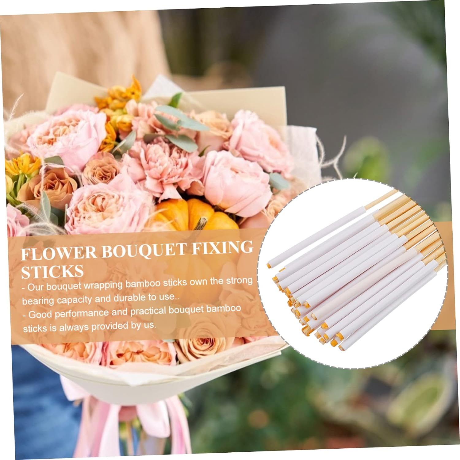 30pcs Fixing Sticks for Bouquet Packaging Multifunctional Floral Glue Sticks for Candy and Dolls Lightweight and Portable Crafting Materials