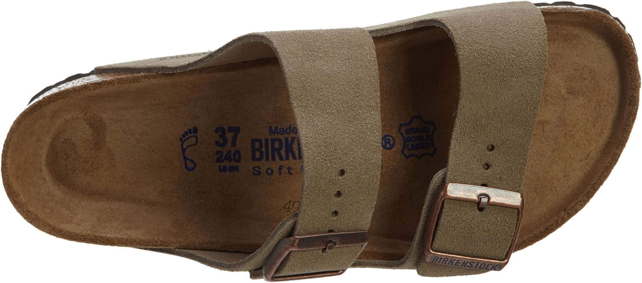 Amazon.com | Birkenstock Arizona Soft Footbed Taupe Suede Regular