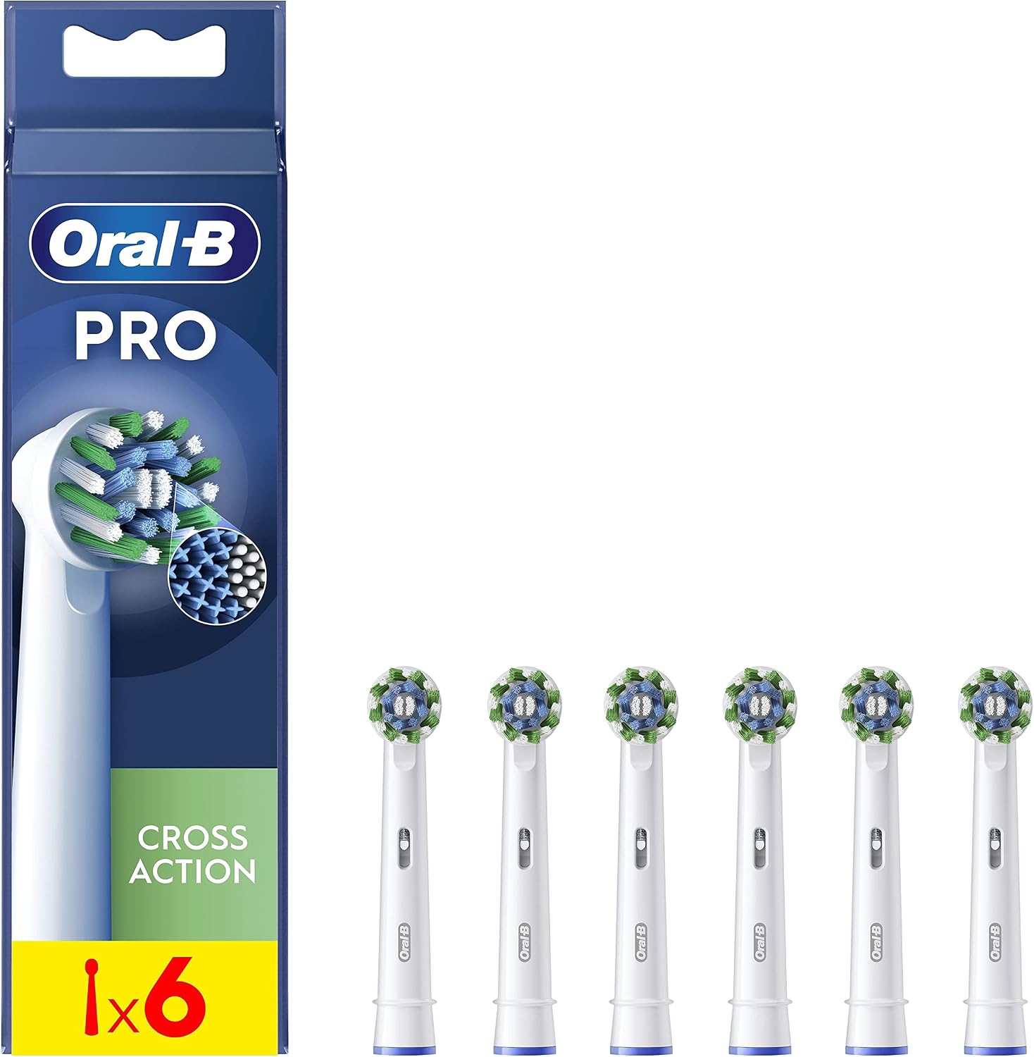 Pack De 6 Brossettes De Rechange Oral-B Pro Cross Action - Pour Brosses à Dents électriques - Version Originale