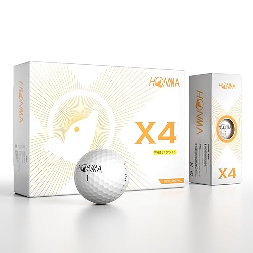 Honma 2024X4 Golf Balls, 4-Layer Tour-Grade Golfballs,Precision Spin Control,Increased Distance