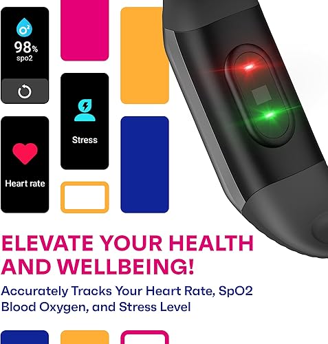 Miniatura 2 de OCTANDRA Active 2 VeryFit Fitness Tracker Ritmo cardíaco SpO2 Saturación de oxígeno en sangre Monitor de sueño, contador de pasos, podómetro, IP68,