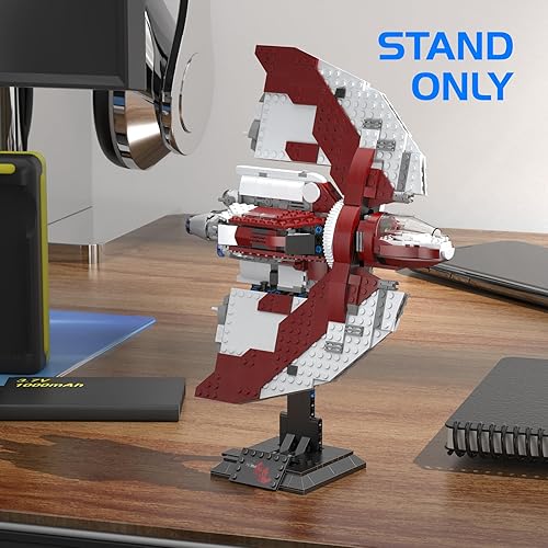 Miniatura 7 de Pantalla para Lego T-6 Shuttle 75362, Show Starship Building Toy para fanáticos, puede fijar 4 figuras, modelo de soporte de exhibición 75362, el