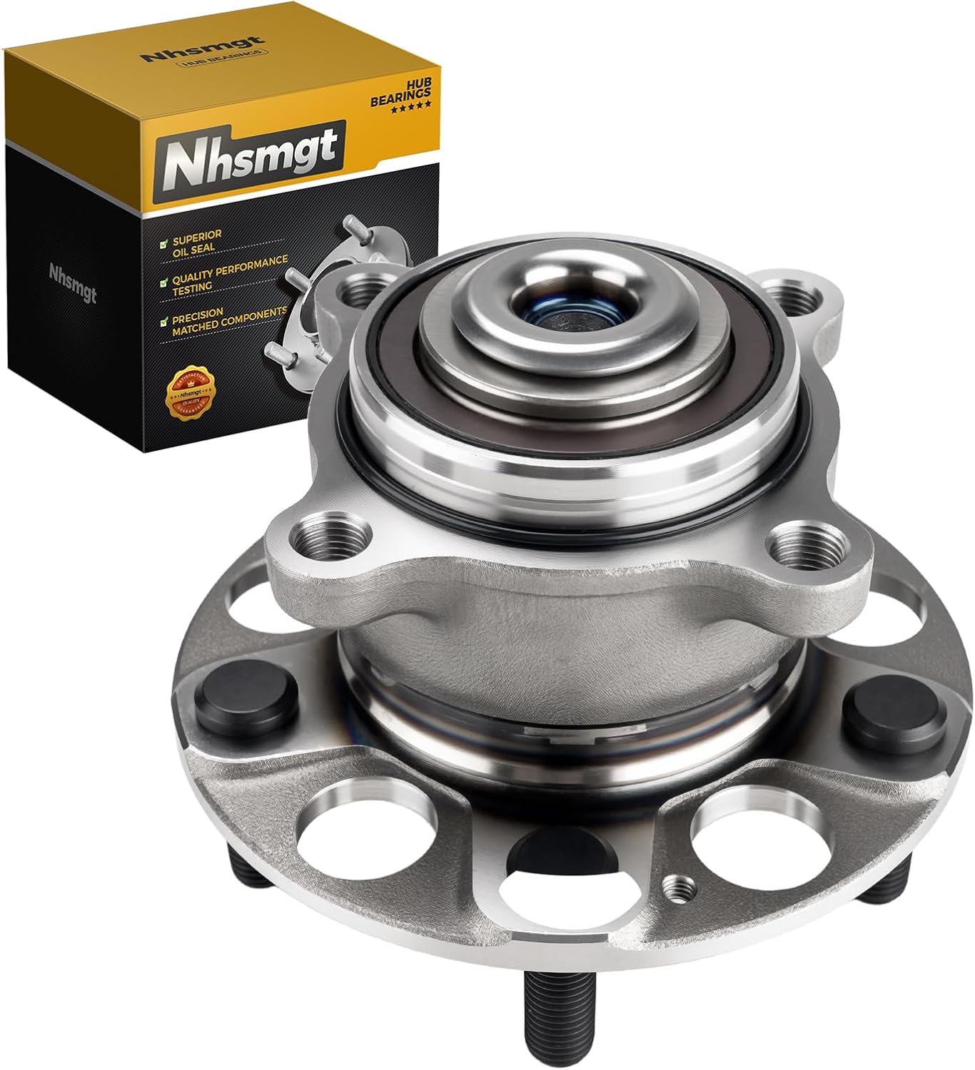 512353 Rear Wheel Bearing Hub Assembly fit for Honda Accord 2008-2012, for Acura TSX 2009-2014 with ABS 5 Lug