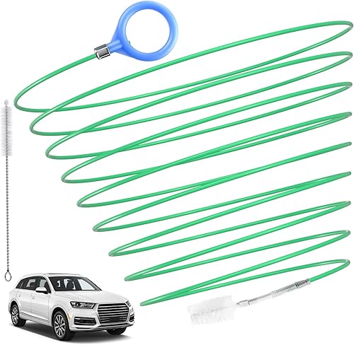 Miniatura 10 de Herramienta de limpieza de drenaje de techo corredizo, cepillo de tubo flexible de 78 pulgadas, cepillo de drenaje de tubo extra largo para limpieza