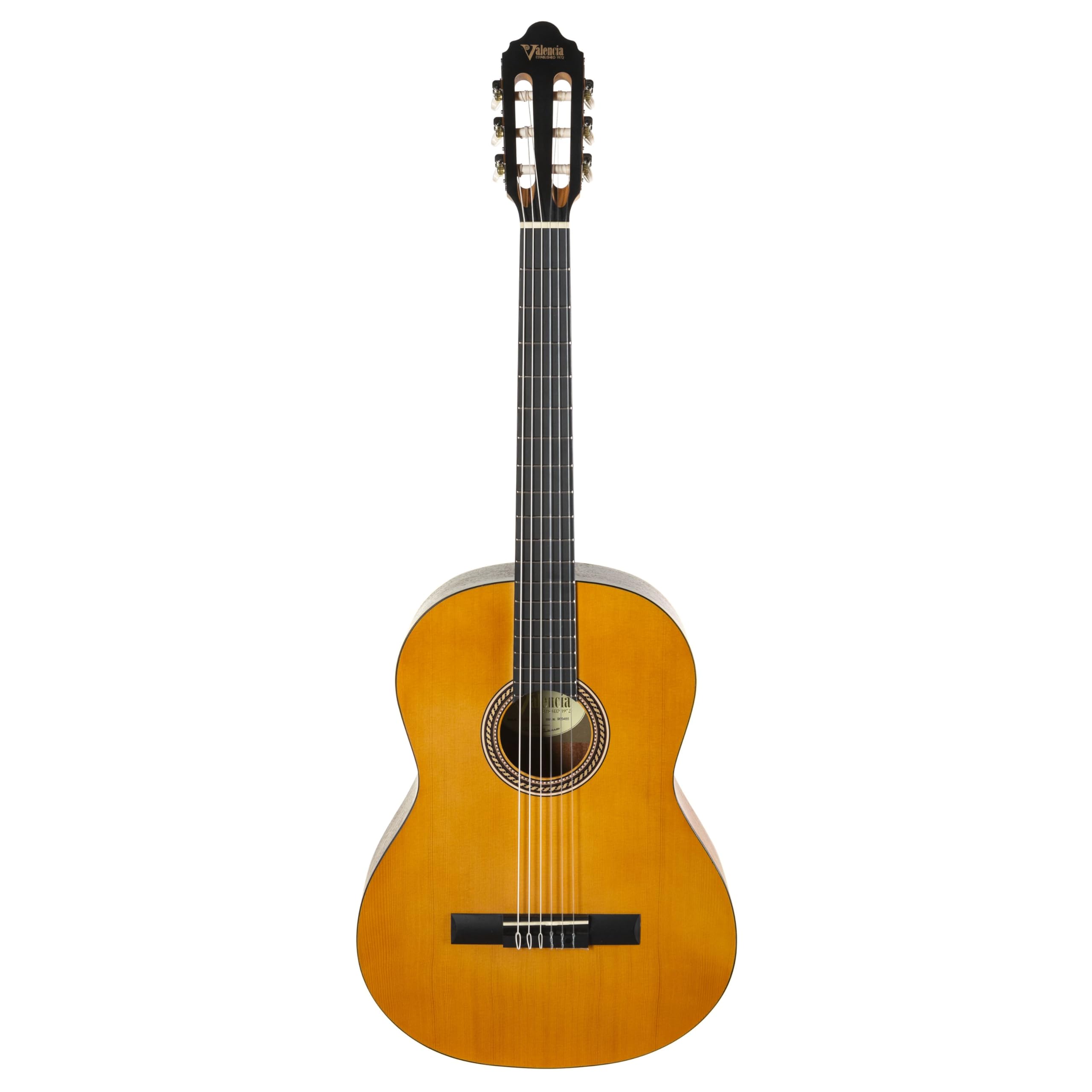Amazon.com: Valencia VC204H 200 Series Classical Guitar, Antique