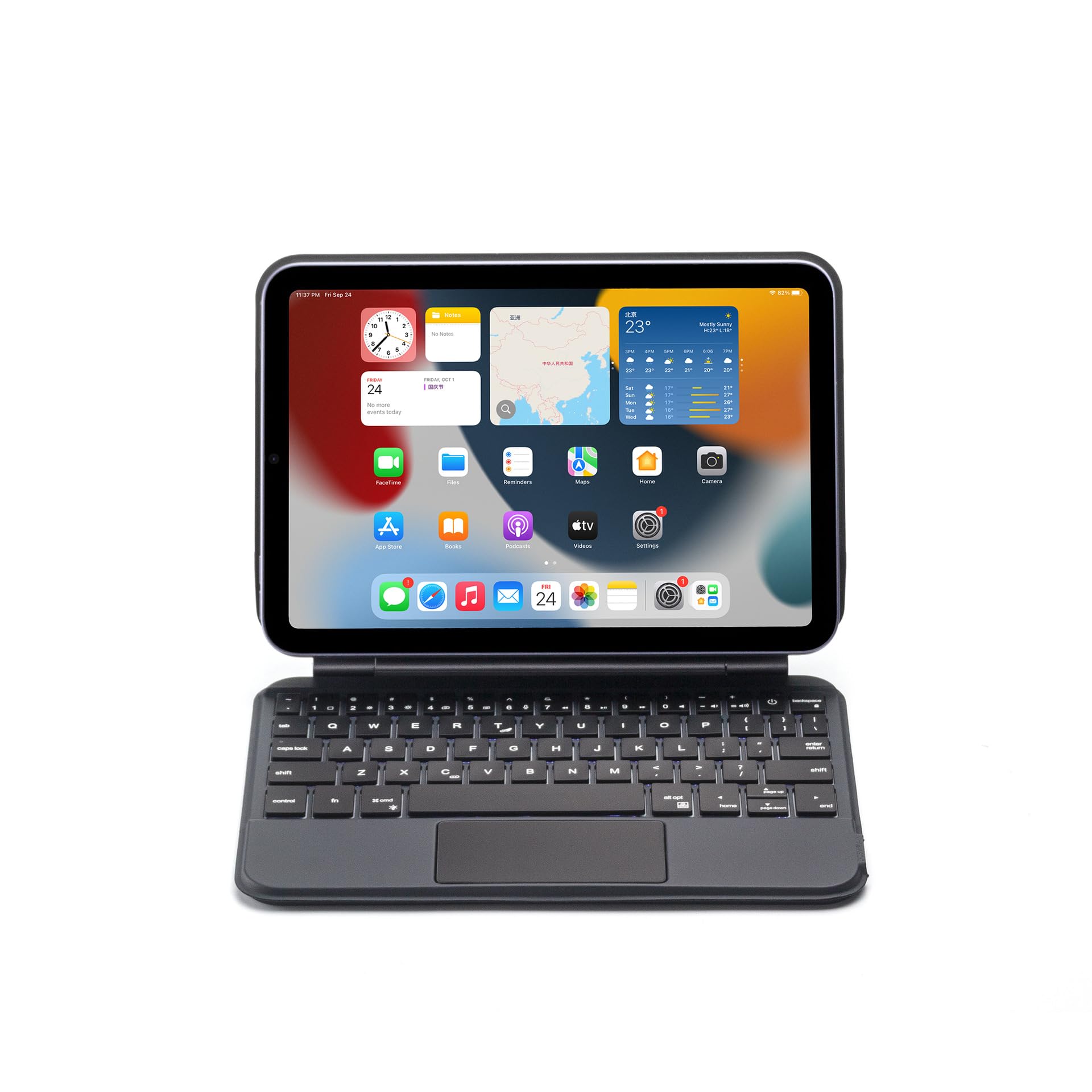 TECHGEAR Custodia Magic Keyboard Per IPad Mini 7 (A17 Pro) E Mini 6, Supporto Magnetico Flottante, Tastiera QWERTY UK Retroilluminata 7 Colori, Trackpad Multi-touch, Bluetooth, Batteria Ricaricabile