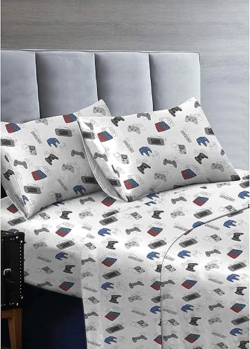 Miniatura 8 de Kids Rule Juego de sábanas de 3 piezas para niños y niños, 1 sábana encimera individual, 1 sábana bajera ajustable individual y 1 funda de almohada