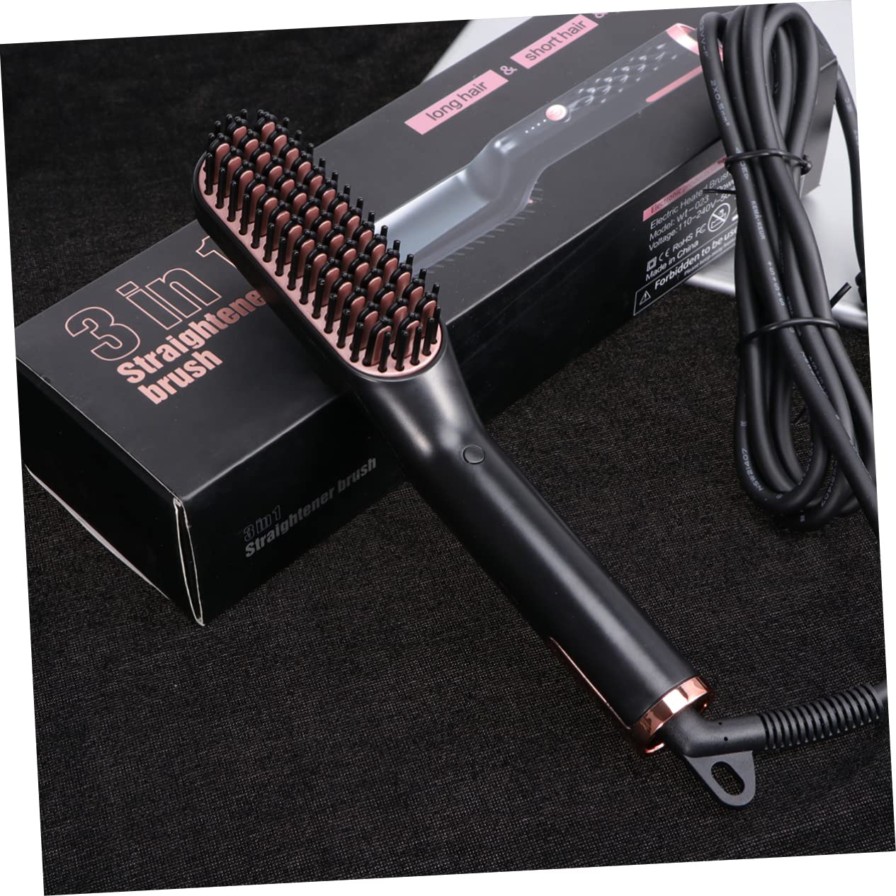 FRCOLOR Pettine Per Barba Uomo Pettine Da Parrucchiere Barba Pulizia Baffi Setole Morbide Manico Ergonomico Portatile Per Viaggi e Uso Quotidiano