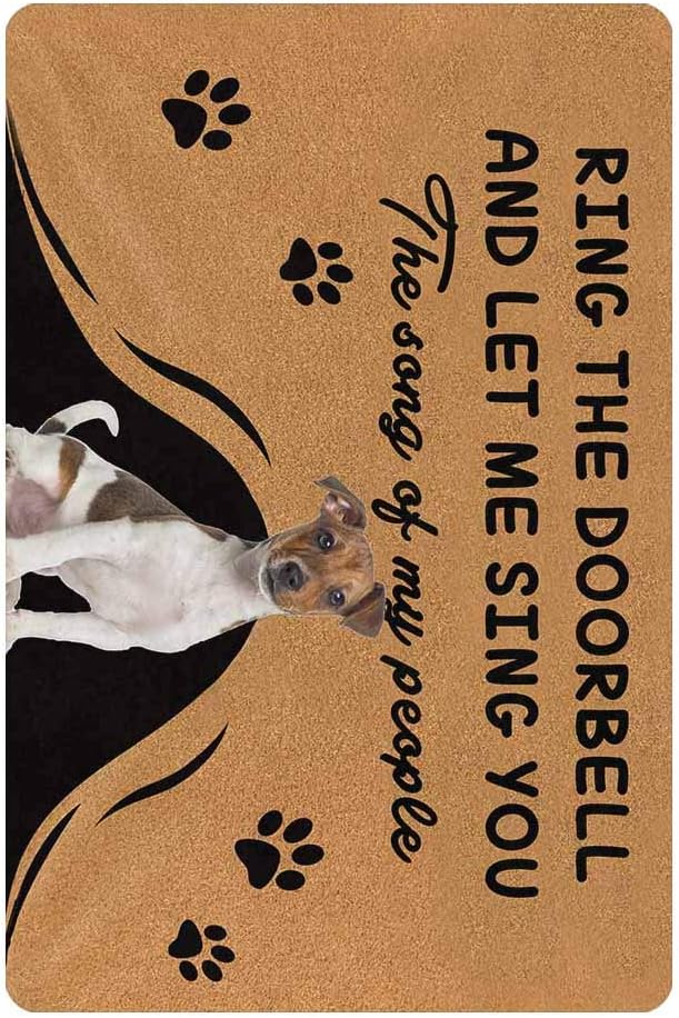 Custom Pet Door Mat, Ring the Doorbell and Let Me Sing You the Song of My People Personalized Rug Doormat Door Mat Floor Rug Indoor Outdoor Front Entrance Bathroom Non Slip Decor 24x16 Inches
