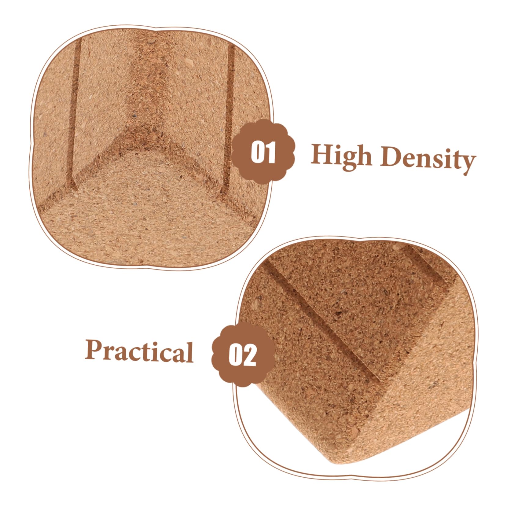 Toyvian Yoga Suaves De Corcho Bloques De Ejercicios Para Estiramiento Yoga y Fitness Bloque Triangular Antideslizante