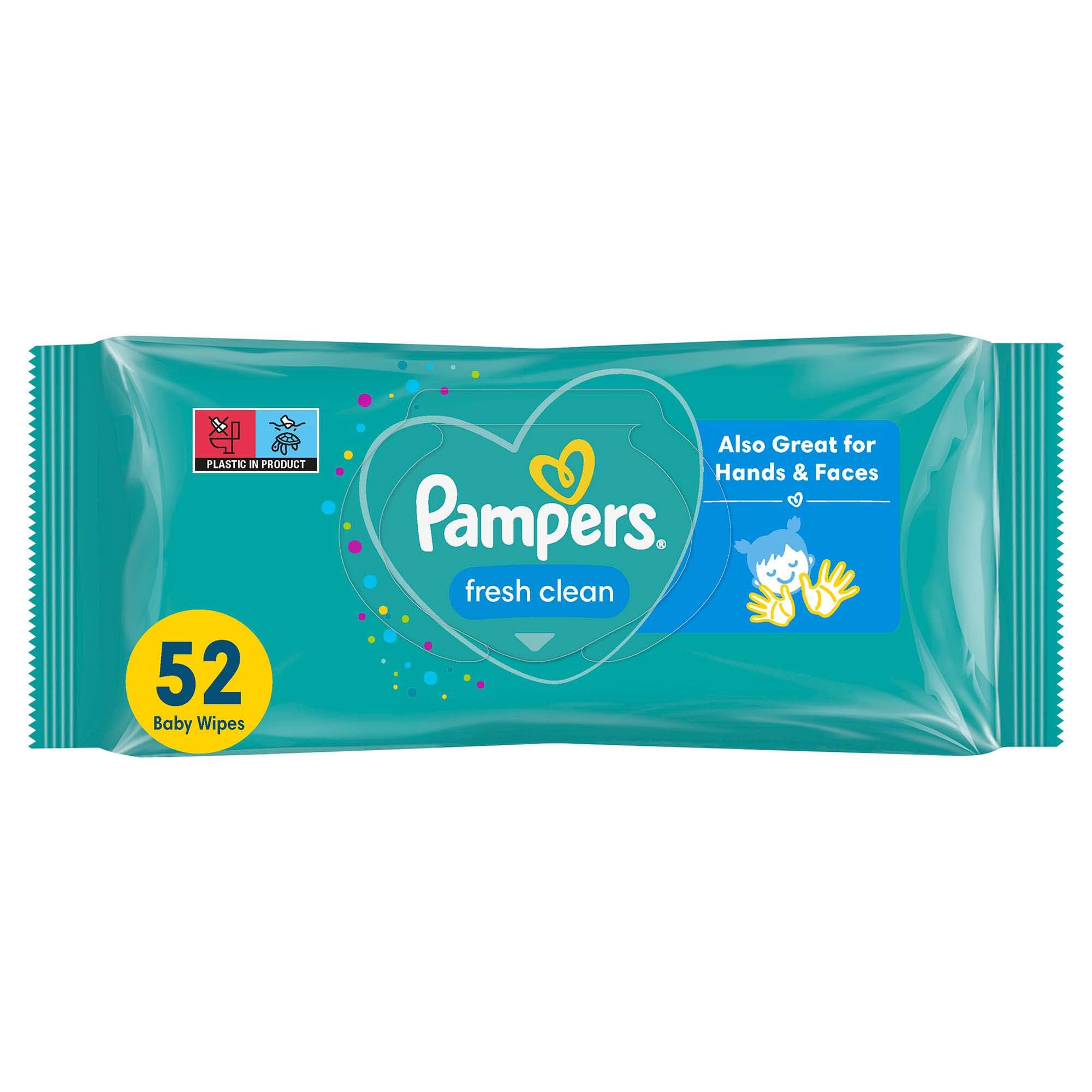 Pampers Fresh & Clean Islak Bebek Mendili, 1 paket, 52 Islak Mendil