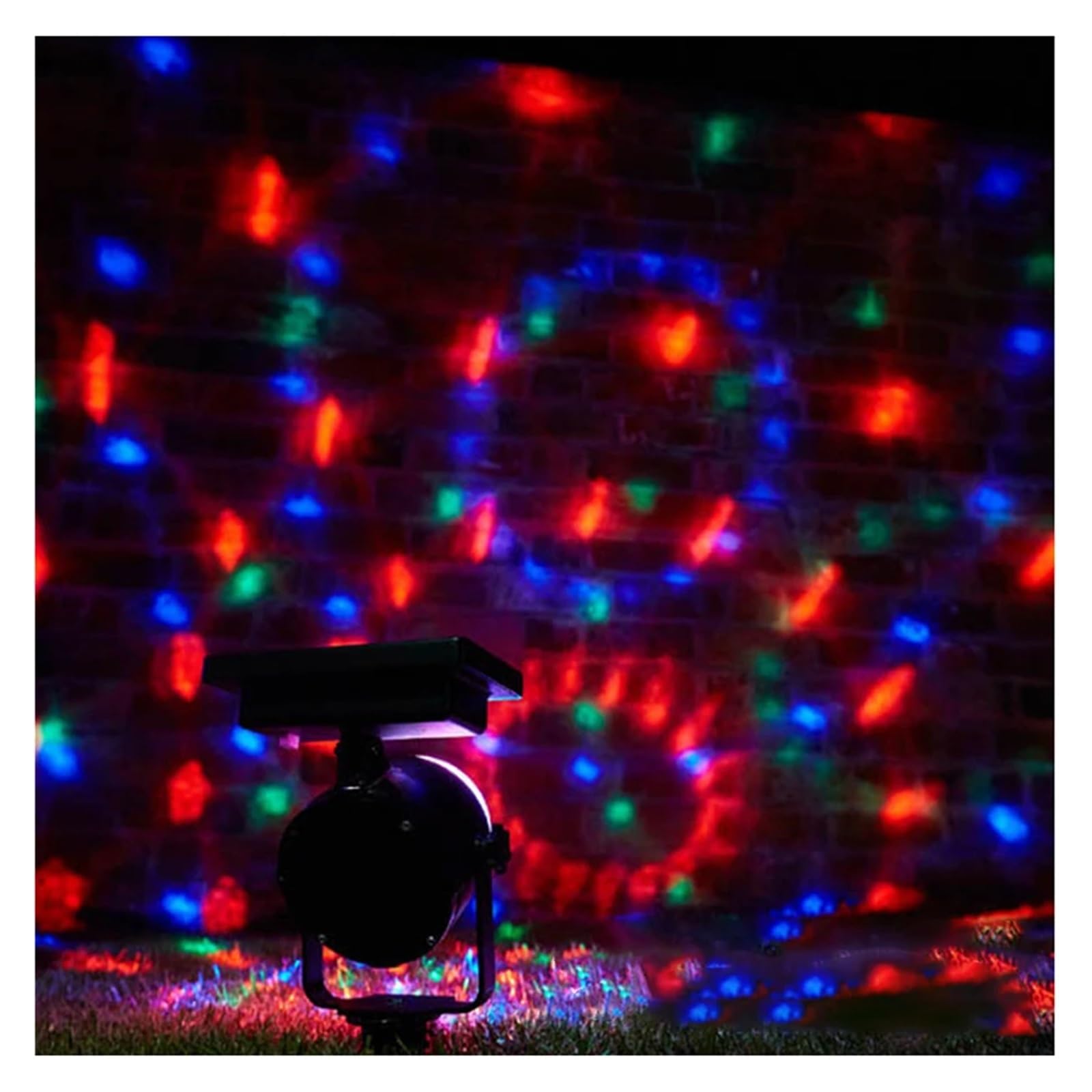 Proiettore Natalizio per Esterni, Lampada di proiezione Solare RGB Sfera Magica di Cristallo Girevole Luce da palcoscenico da Discoteca di Natale Luce da Giardino for Esterni