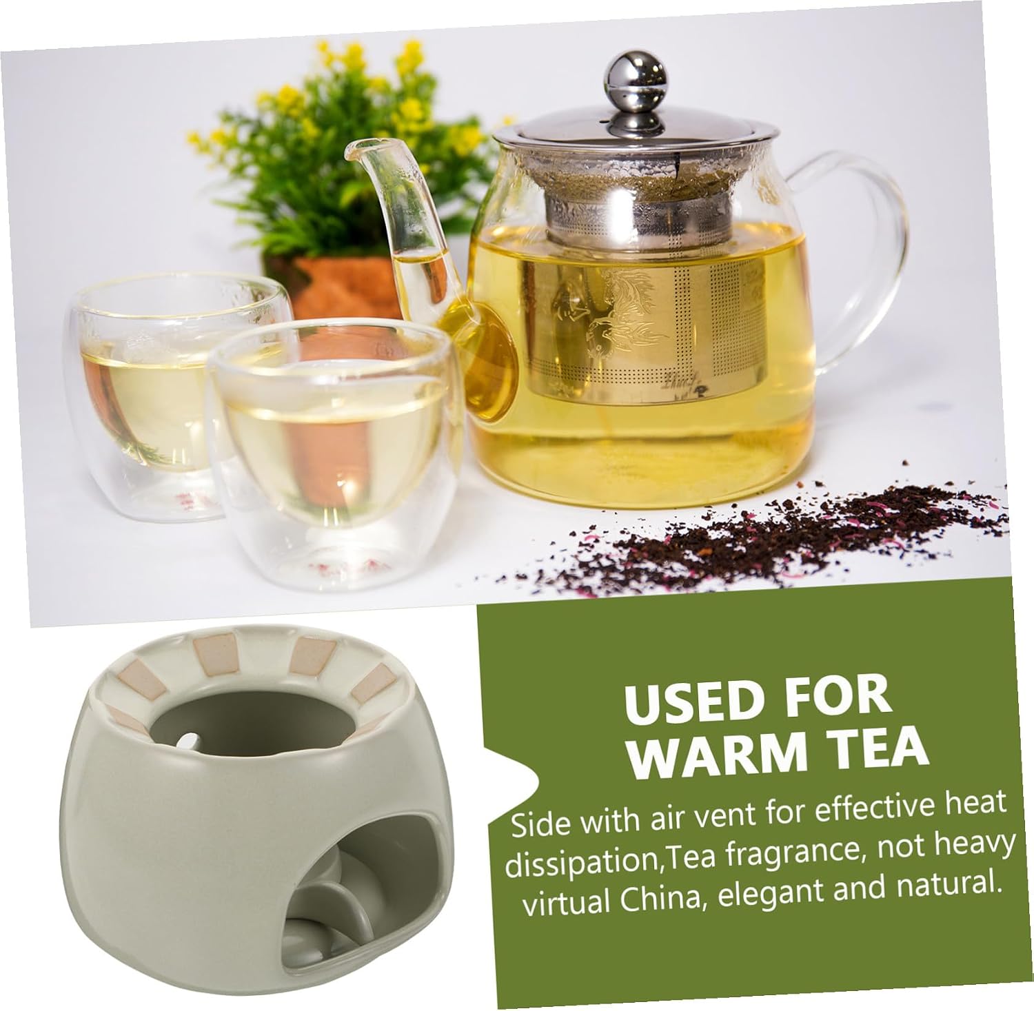 1pc Quality Ceramic Teapot Warmer Heated Candle Holder Tea Stove Warmer Tea Heater Accessory
