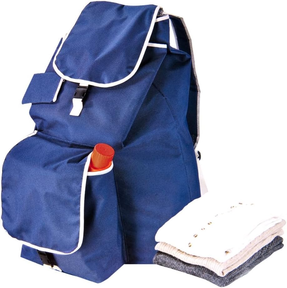 Laundry Backpack Duffel Hamper - Detergent & Coin Pockets Drawstring