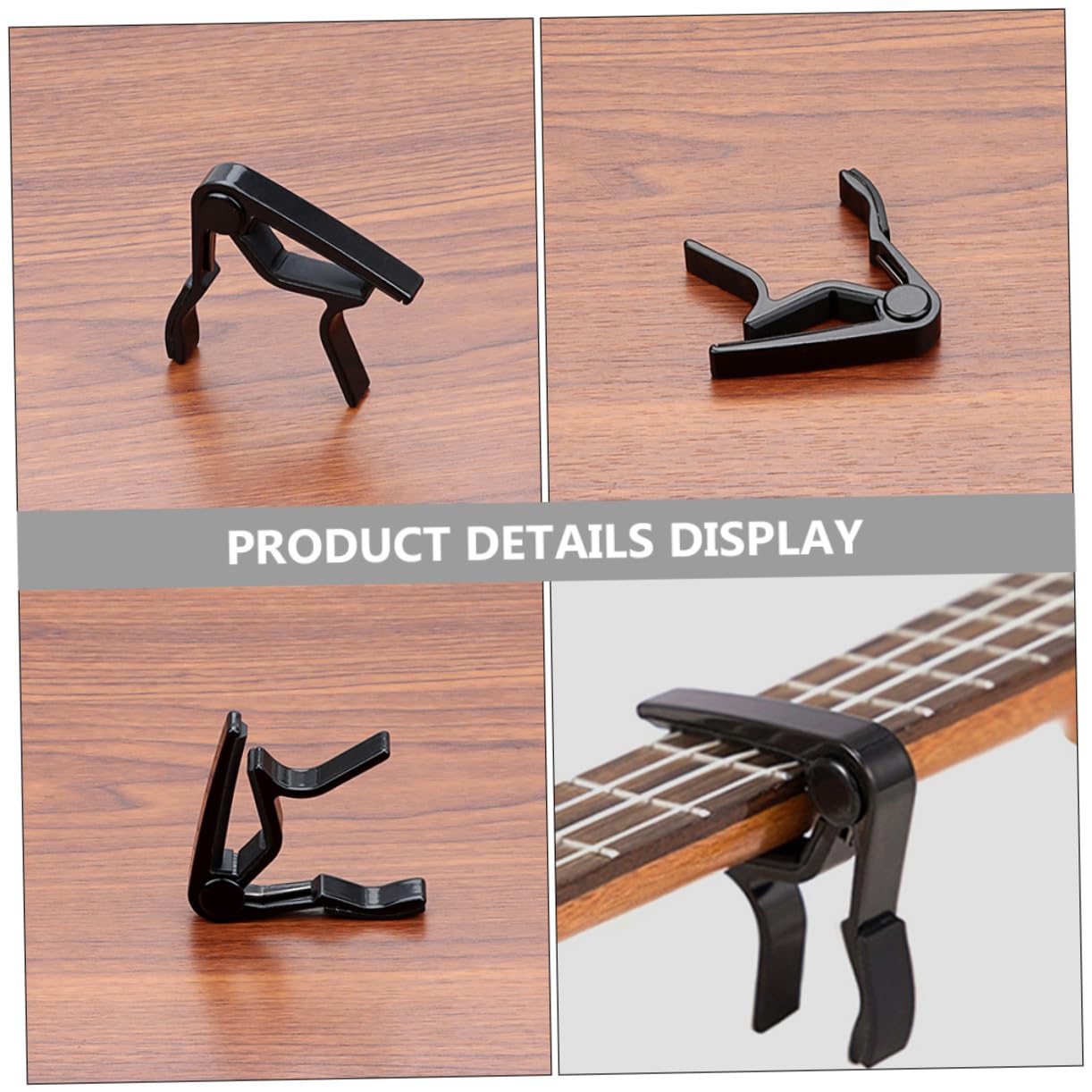 TOYANDONA 4piezas Capo Para Guitarra Acústica y Eléctrica Ligero y Portátil Fácil Para Transposición Musical Adecuado Para Ukulele y Guitarra Folk