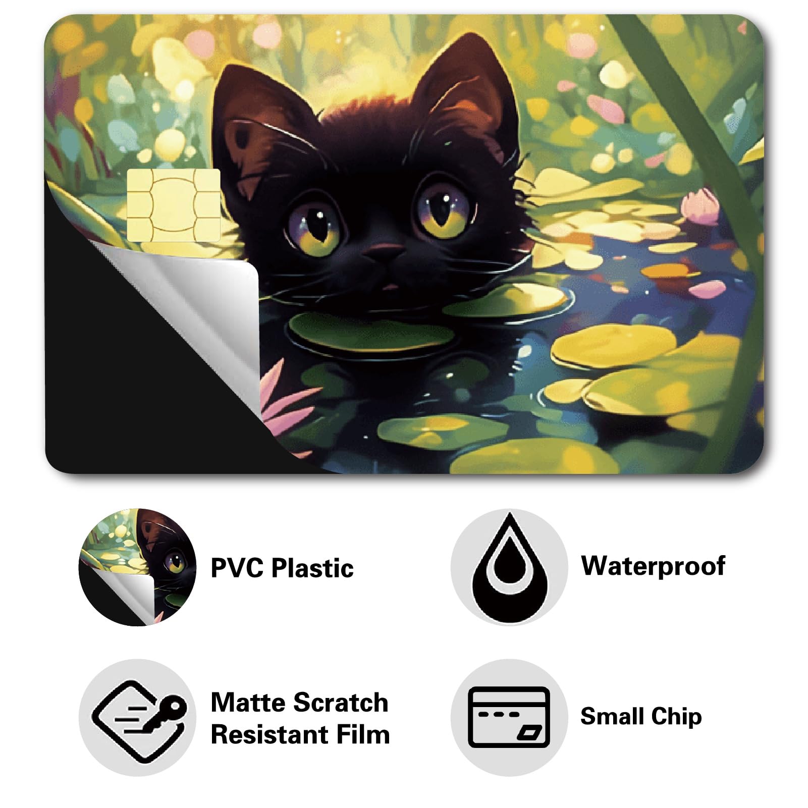 CREATCABIN 4 Autocollant Carte Crédit Décoration Carte