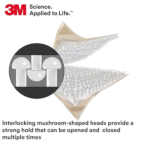 Miniatura 3 de 3M Cierre de doble bloqueo de perfil bajo resellable SJ4570, transparente, 1 pulgada x 50 yardas, alternativa de enclavamiento seguro a tornillos y