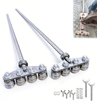 Positioning Calipers for Circular Saw,2 Pack 23.6 Inch and 31.5 Inch for Precise Measurement Guide Rail,Rip Cut Circular Saw Guide Adjustable Positioning Calipers for Woodworking Positioning Cutting
