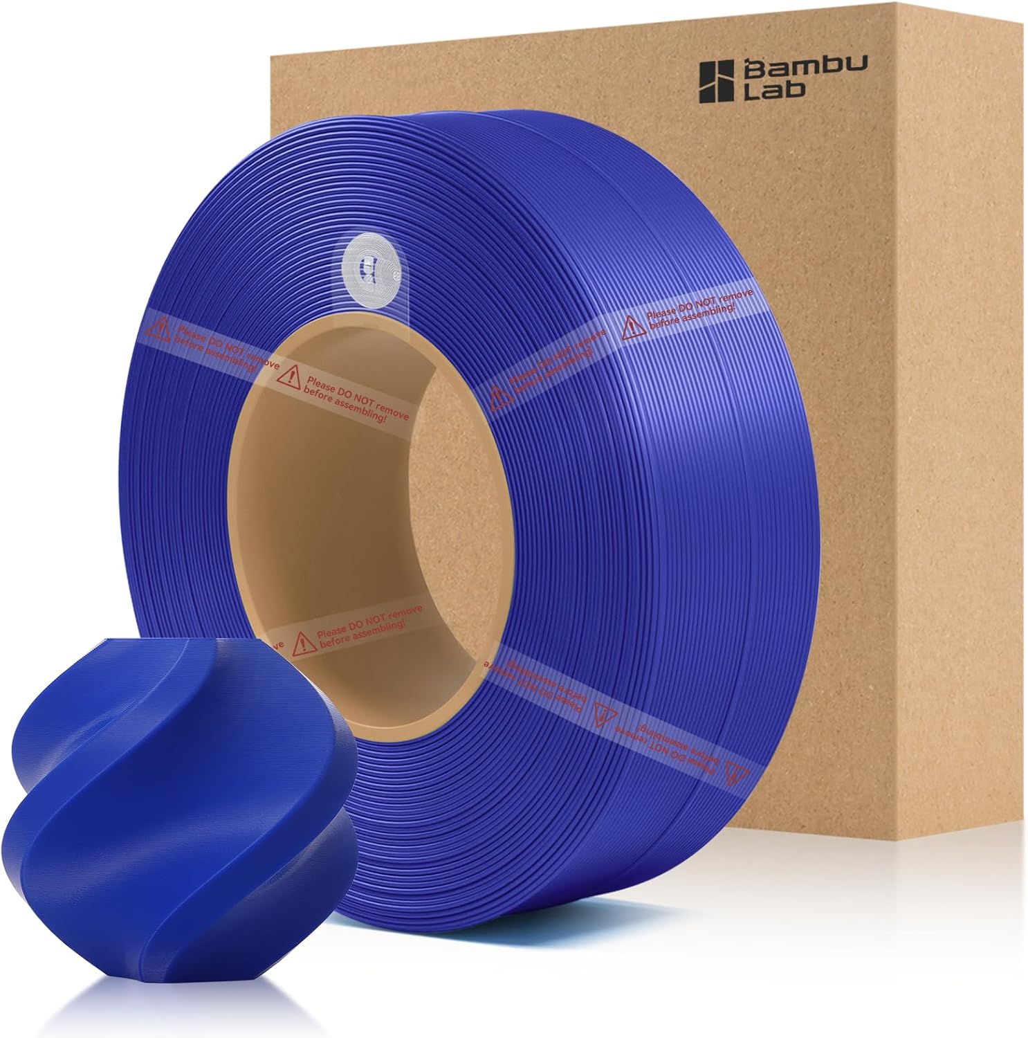 Bamboo PETG Basic Refill Filament 1.75mm 1 KG with RFID for Bambu Lab A1/X1/P1 Series 3D Printers,Strong Toughness,Outdoor Use,3D Printing Filament,No Spool, +/- 0.03mm (Reflex Blue 30603)