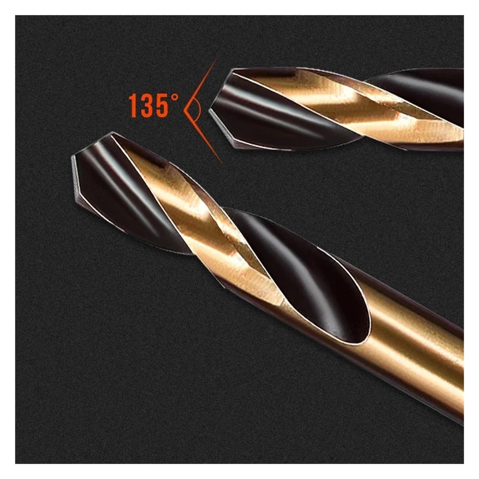 Broca de barrena doble cabeza, Metal filo, acero inoxidable, taladro ultraduro, perforación hierro, brocas 3,0-5,2mm Apto para madera y metal