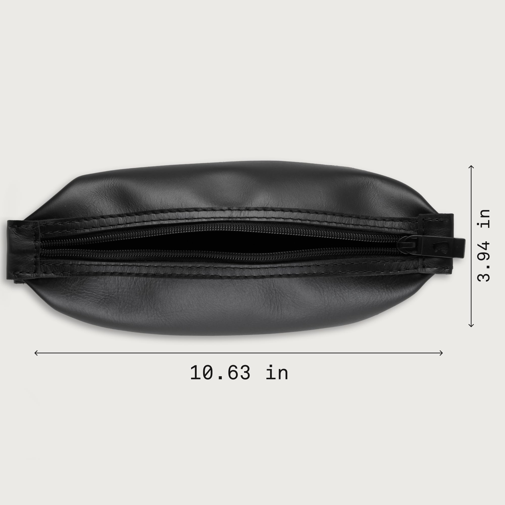 Nordweg Nomad NW084 Trousse de toilette en cuir de qualité supérieure avec doublure imperméable – Compact, durable et spacieux pour les voyages, noir, Trousse de toilette en cuir