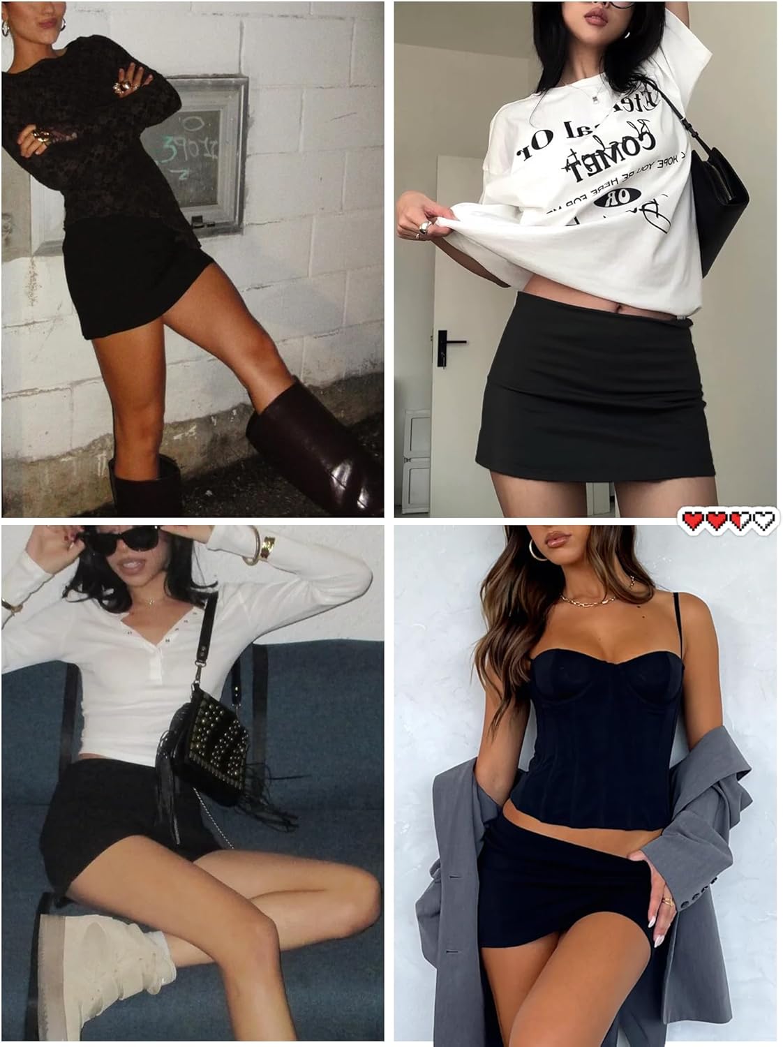 Danysu Stretchy Mini Skorts Low Waist Skirt with Shorts Side Slit 2025 Sports Daily Going Out Outfits - Image 6