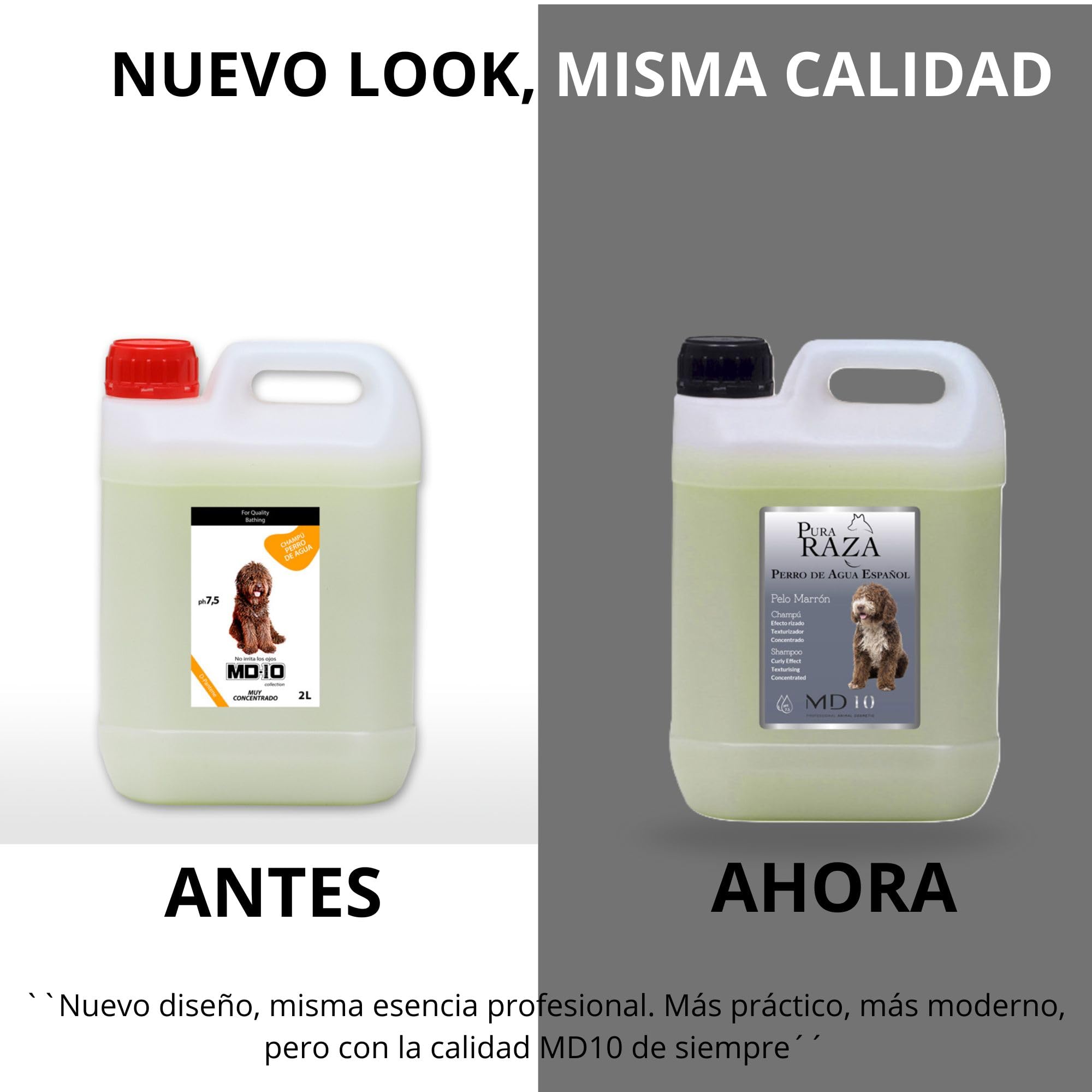 MD-10 COLLECTION Champú Perro de Agua (Pelo Marrón) 2 LTR