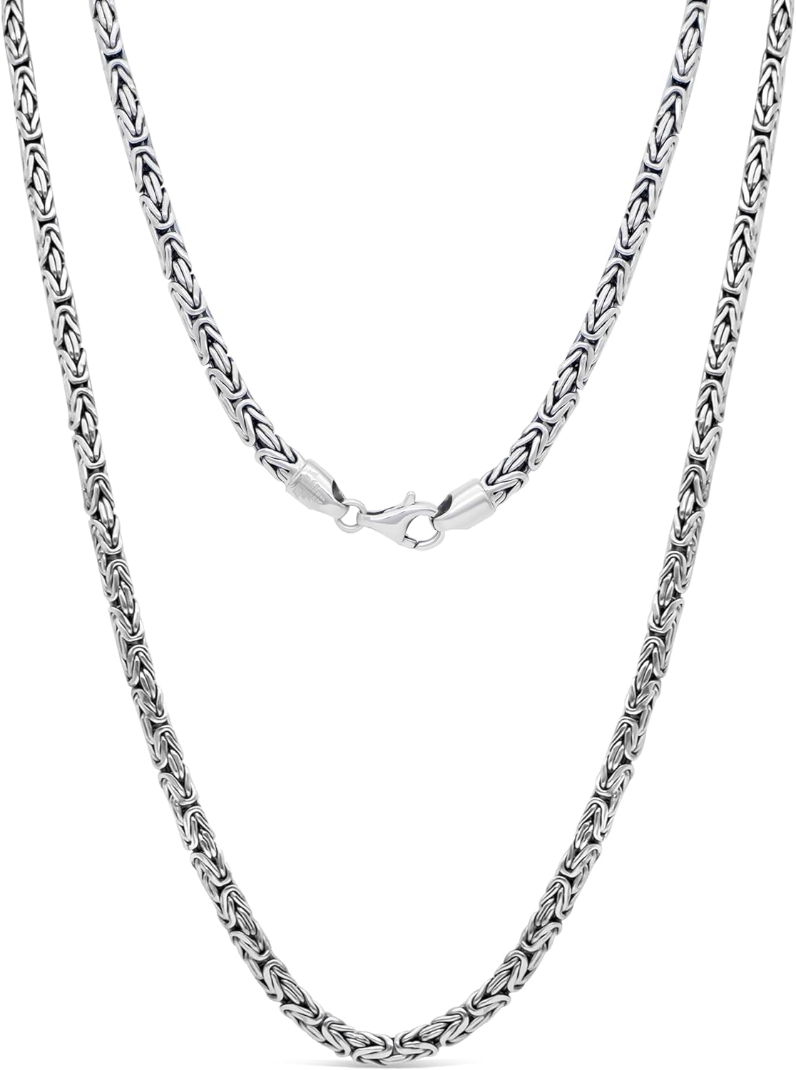 Bali Dragon Bone Sterling Silver 925 Chain Necklace - Tulang Naga, Borobudur, Paddy, Foxtail Designs for Women & Men