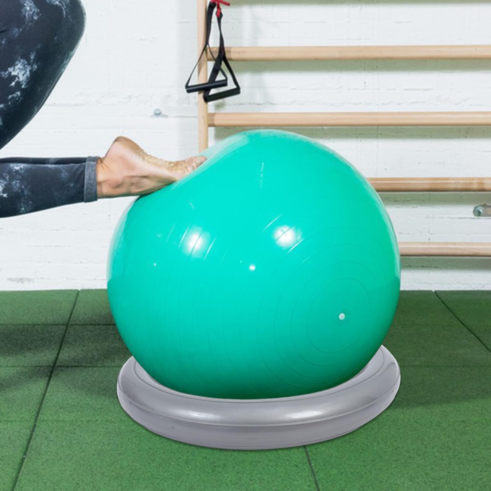 Base de Pelota de Estabilidad para Gimnasio Soporte para Silla Pelota de Fitness Anillo Fijo de PVC Cómoda y Estable para Oficina y Gimnasio
