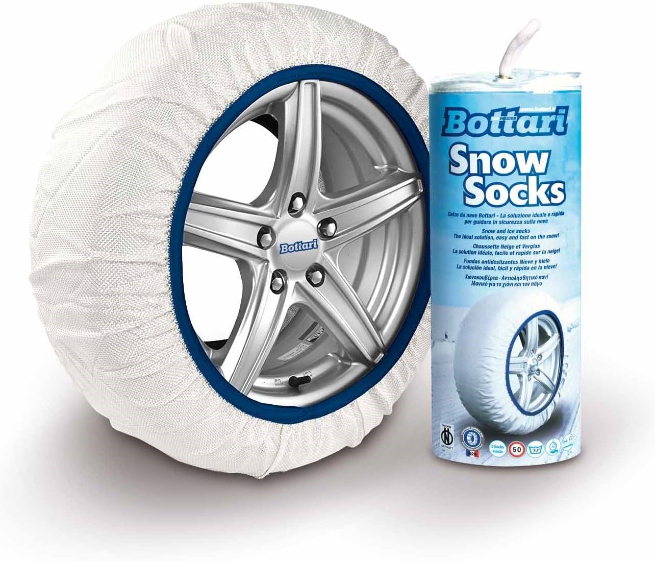 Bottari 68061: Car snow socks, Homologation Onorm V5121, Size Medium