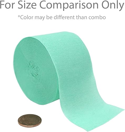 Miniatura 4 de NPI Guirnalda de papel crepé para fiestas, 81 pies de largo x 1.75 pulgadas de ancho (6 unidades, combo arcoíris pastel) 1.0 unidades