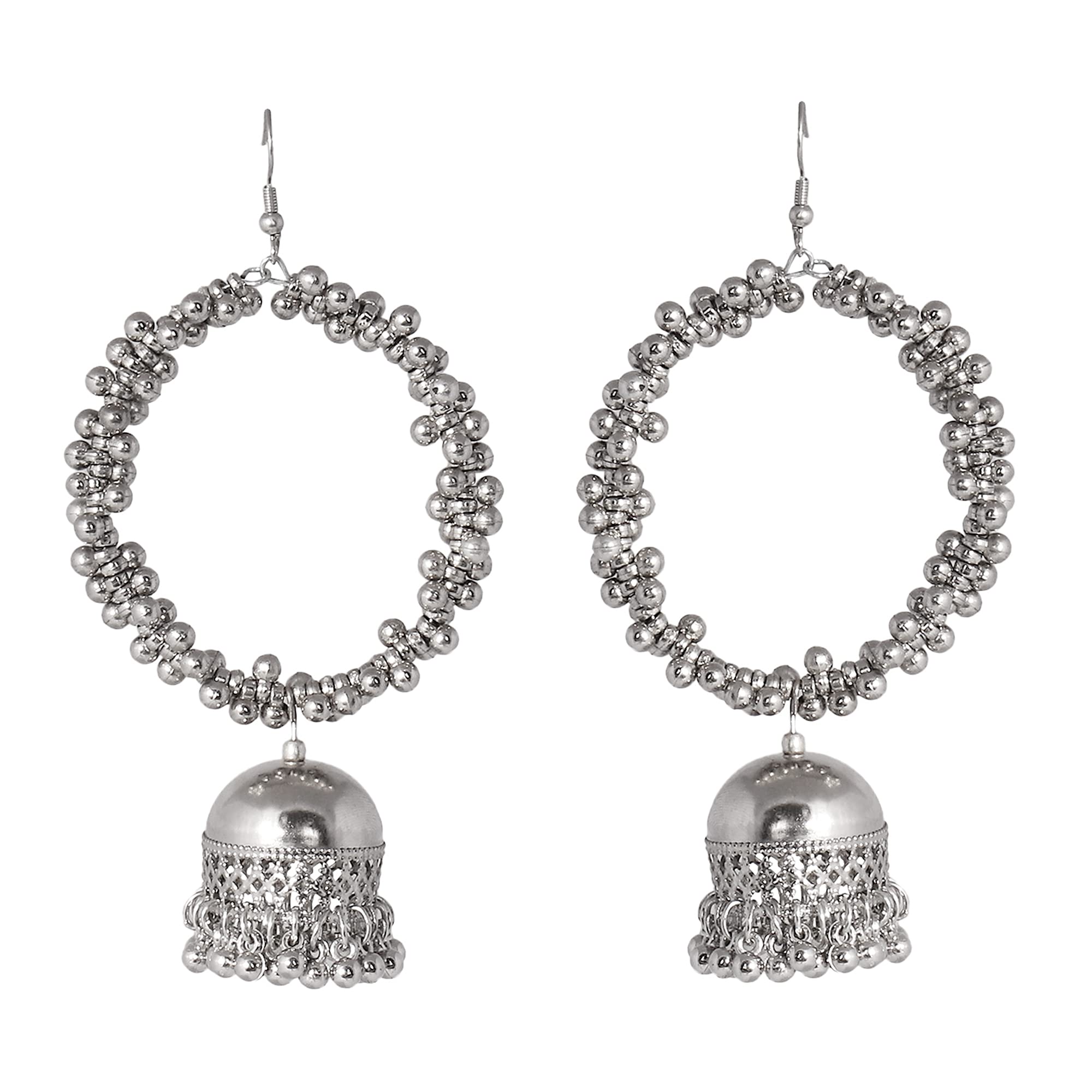 Ethonica Oxidised Plated Handmade Jhumka Jhumki Earrings Gift For Her, Girl, Women, Mother, Sister, Girlfriend, Party (B09CMGD773) Amazon Price History, Amazon Price Tracker