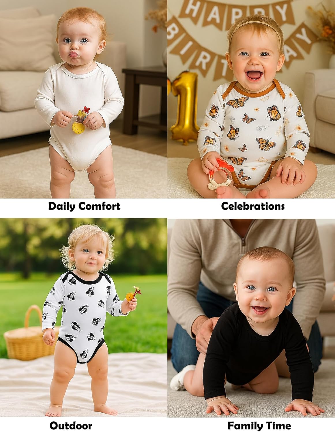 DEFAHN 2PCS Visocse from Bamboo Baby Rompers Unisex Onsies Solid Short Sleeve Baby Bodysuit 0-24 Months - Image 5