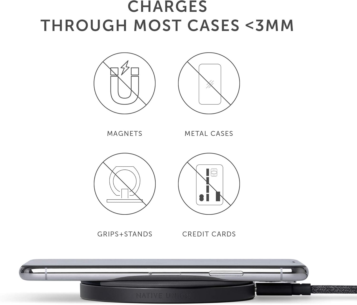 🔥 Cаѕhbасk uр tо 70% Native Union Drop Marquetry-High Speed Wireless Charger[Qi Certified] 10W Fast Wireless Charging Pad-Crafted with Genuine Italian Leather Compatible with iPhone12 /12Pro /12Pro Max /12mini