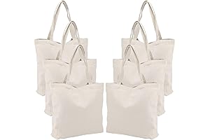Segarty Reusable and Washable Canvas Shopping Bags with Handles
