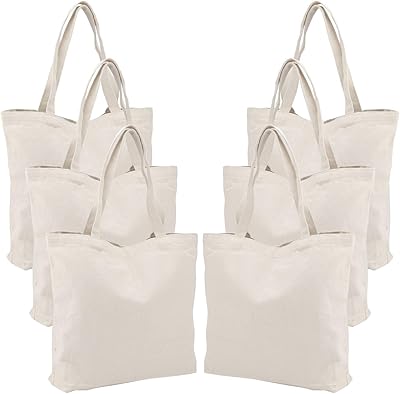 100% cotton canvas beach tote bag