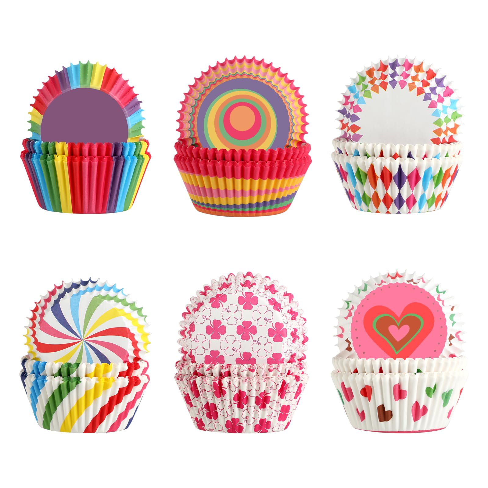 Moldes Magdalenas de Papel de Colores 300 Mini Vivos para Horno