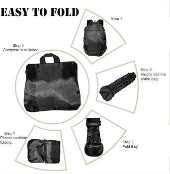 Ultra Lightweight Hiking Backpack 30L, Travel Packable Daypack Foldable Small Backpacks for Women Men(Black)