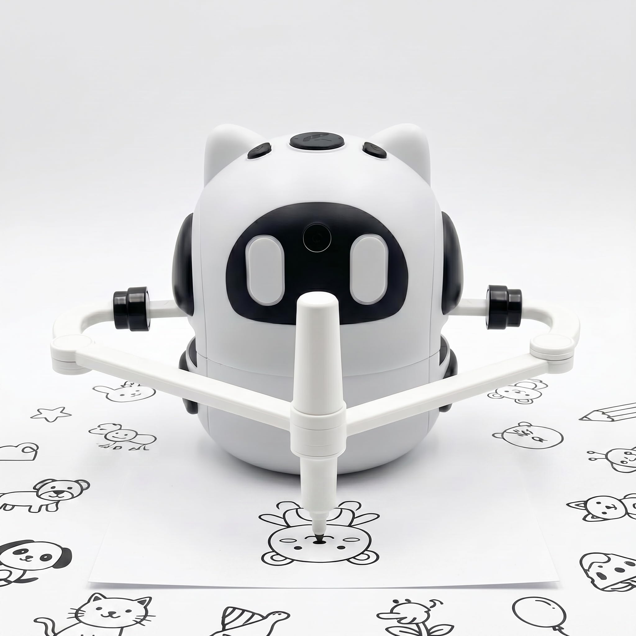 Kit Montessori Robot de dibujo AI con 150 tarjetas y 17 colores