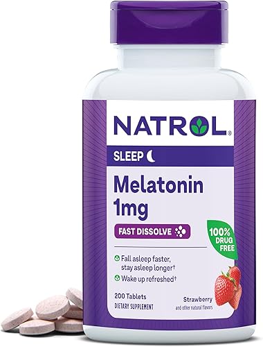 Natrol Tabletas de melatonina de disolución rápida, te ayuda a conciliar el sueño más rápido, permanecer dormido durante más tiempo, fácil de tomar,