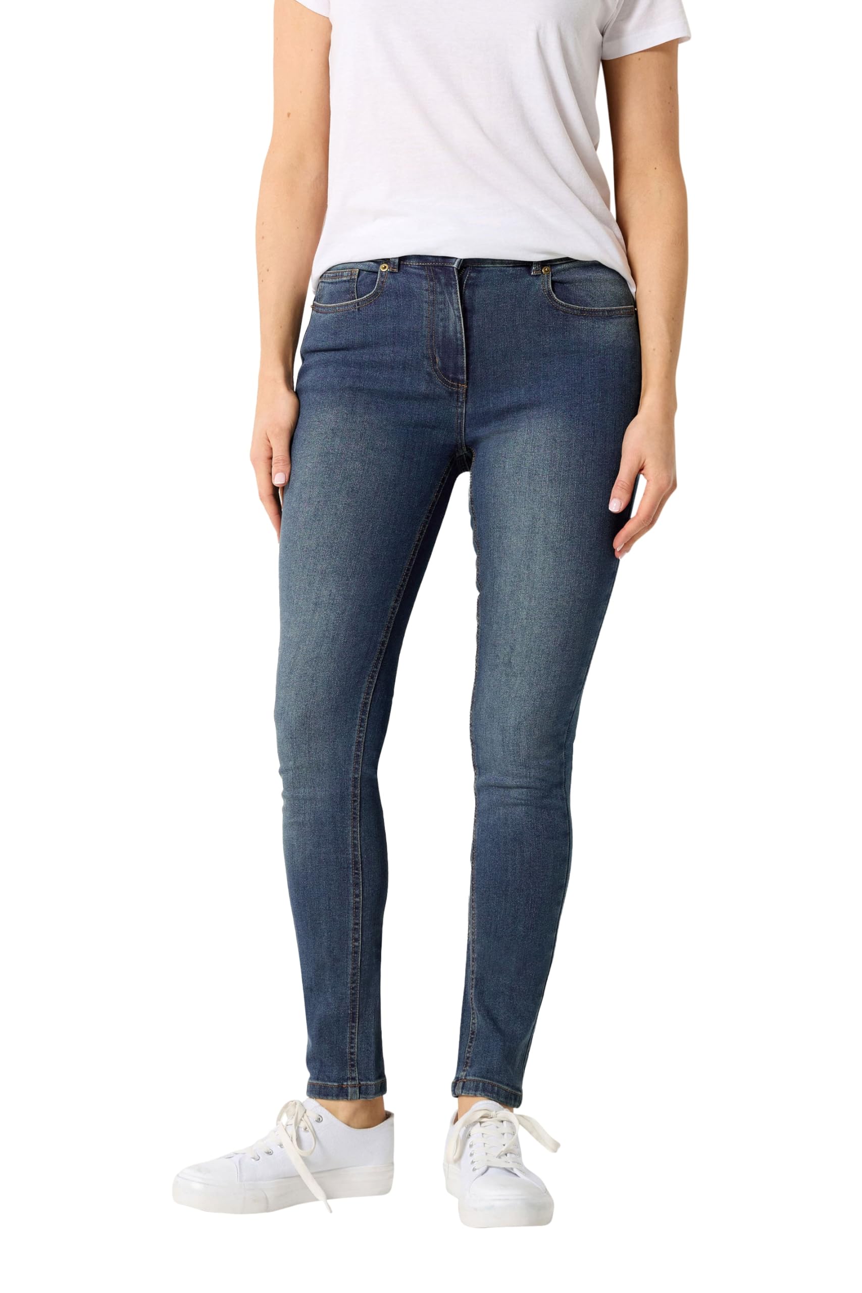 Long Tall Sally Women's Mid Blue - Lts Tall Skinny Jeans