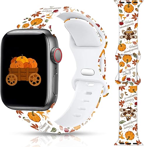 Correa de reloj de Navidad para Halloween compatible con Apple Watch Band de 1.496 in, 1.575 in, 1.614 in, 1.654 in, 1.732 in, 1.772 in, iWatch