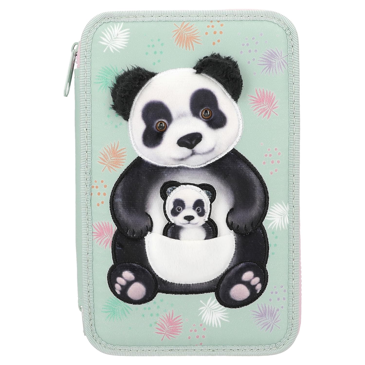 Belidome Federmäppchen Mit Panda-Muster – Robuste Stiftetasche Für Kinder, Schule, Büro Oder Reise, 21,8 X 10,9 X 4,3 Cm