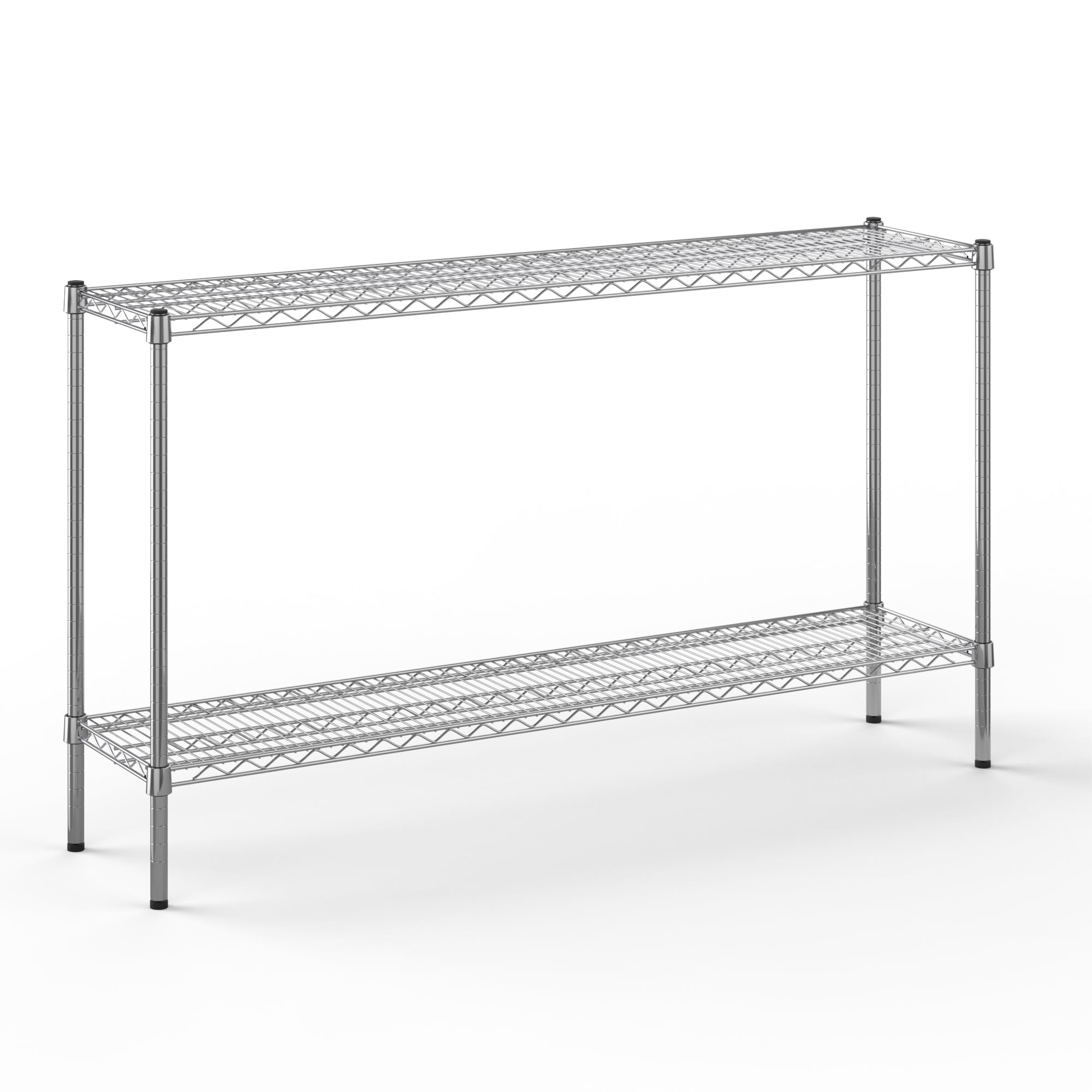 14" Deep x 60" Wide x 34" Height Wire Shelving Kit | 2-Tier | NSF Commercial Storage Rack Unit