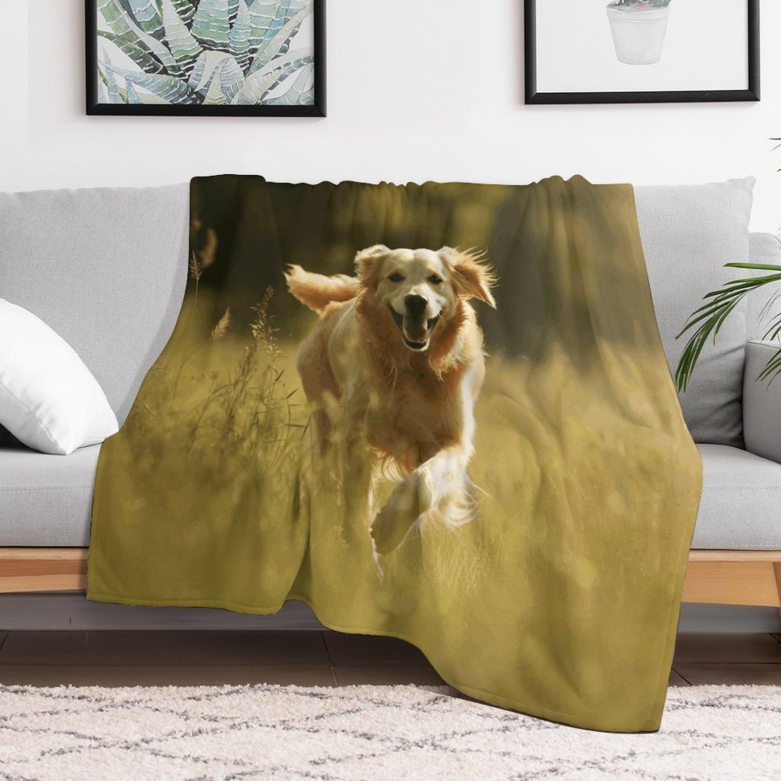 Grande couverture en polaire ultra douce pour grand chien 203cm