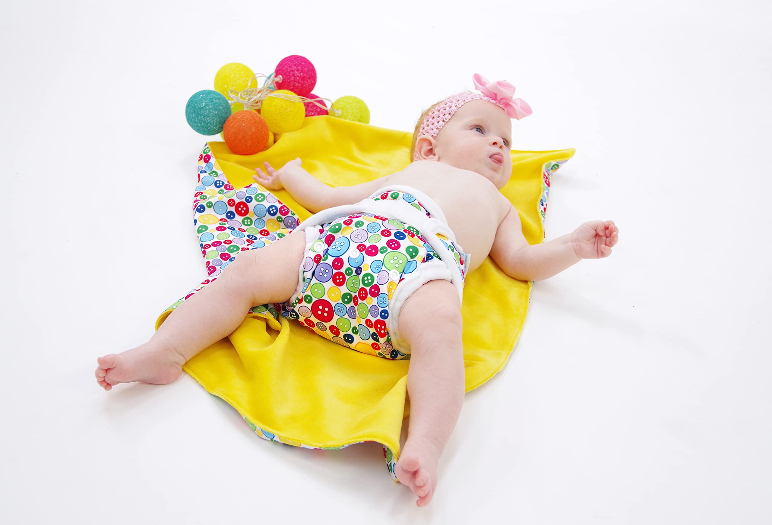 Petit Lulu, Mutandina in tessuto con chiusura in velcro per bambini, taglia unica, 4-15 kg