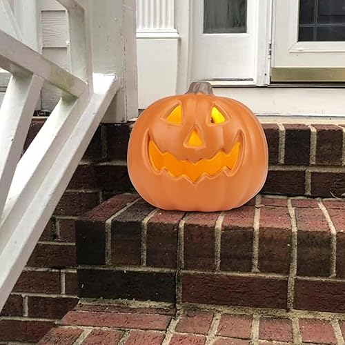 Linterna de calabaza preiluminada para festividades, decoraciones de Halloween, linterna de calabaza de Halloween, linterna de Jack O', gran para