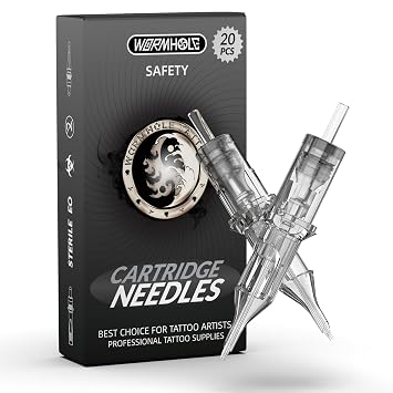 Wormhole Tattoo 20Pcs Tattoo Needles 3RL Disposable Tattoo Cartridge Needles Round Liner for Tattoo Gun Cartridge Machine Permanent Makeup 1203RL